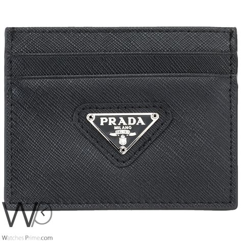 mens wallets online prada|Prada card holder for men.